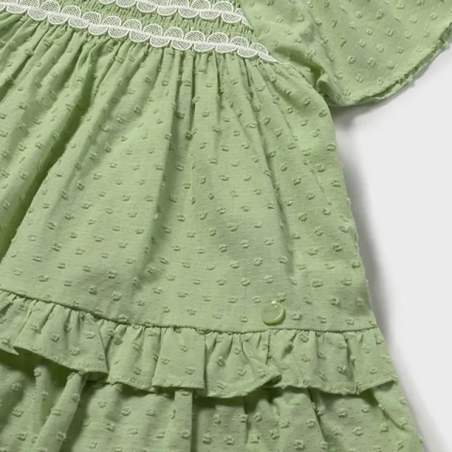 Baby 6 μηνών έως 4 ετών Φόρεμα με βολάν πράσινο 2