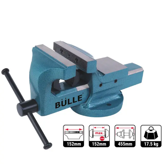 Μέγγενη Βαρέως Τύπου Σταθερή 150mm BULLE INDUSTRIAL 64057 2