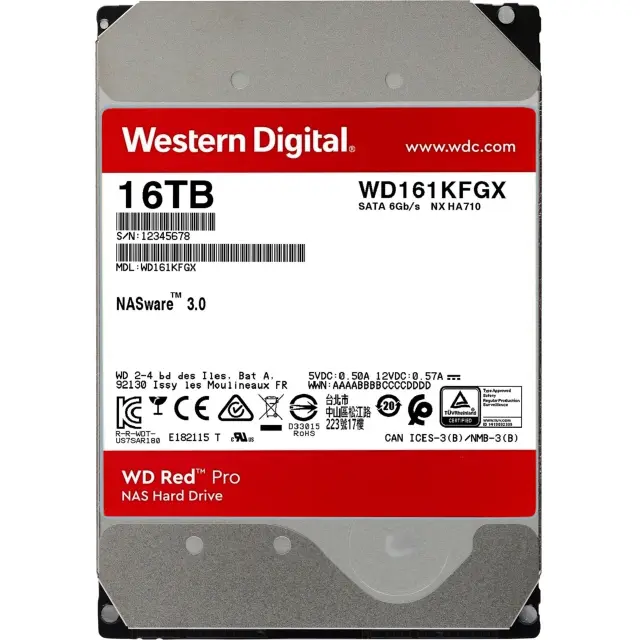 Western Digital Red Pro 16 TB (SATA 6 Gb/s, 3,5")