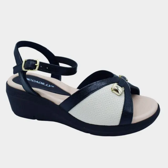 Πλατφόρμες Picadilly Comfort 540377-1 Ασπρο/Μαύρο - 39
