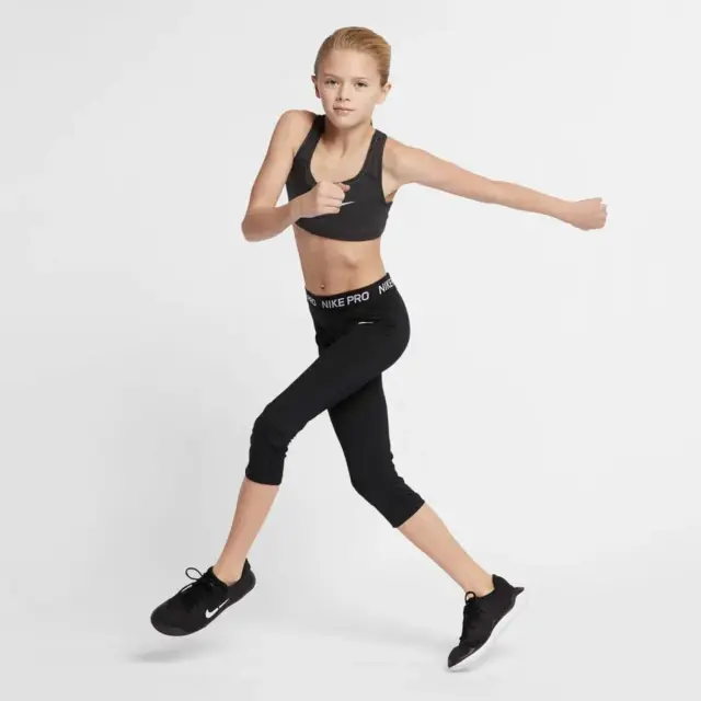 Nike Pro Dri-FIT Capri Παιδικό Αθλητικό Κολάν για κορίτσια AQ9041-010 - XL-160cm 2