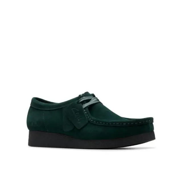 Clarks Wallabee Evo Shoes Dark Green (w) dark green suede - 41 3