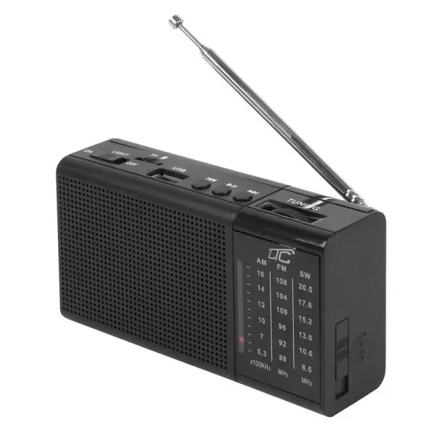 Φορητό Ραδιόφωνο LTC Rega με AM/FM, USB, microSD, AUX & Mini LED Φακό Μαύρο N70895