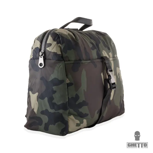 Ghetto Medium Backpack Classic Camo Street Backpack with Buckle Strap 2
