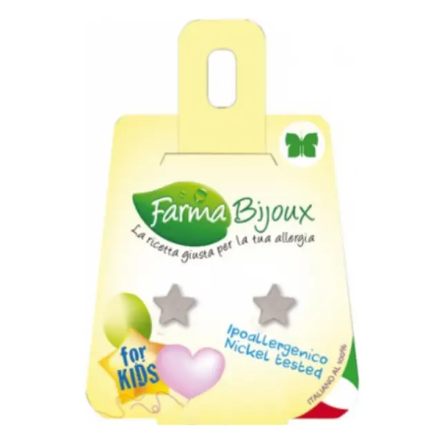 Farma Bijoux Υποαλλεργικά Σκουλαρίκια for Kids Αστέρια Ασημί (BEA572)