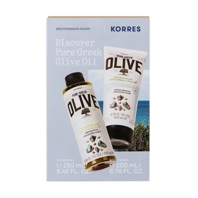 Korres Discover Pure Greek Olive Oil Σετ Περιποίησης για Καθαρισμό Σώματος με Αφρόλουτρο & Κρέμα Σώματος