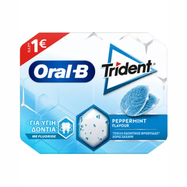 Trident Oral-B Μέντα Χωρίς Ζάχαρη Συσκ. 12 τμχ