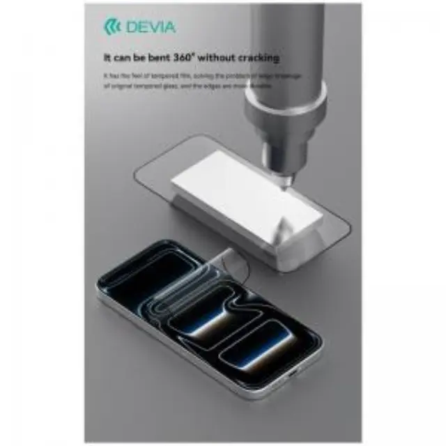 Tempered Glass Full Face Flex Devia Apple iPhone 18 Pro Max/ 17 Pro Max με Βοηθητικό Εργαλείο GRS Μαύρο (1 τεμ.) N71292 3