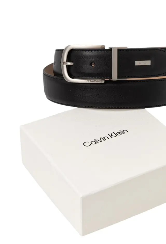 Ανδρική Δερμάτινη Ζώνη Calvin Klein LV04D7104G-VZZ Μαύρη Μαύρο - 115 3