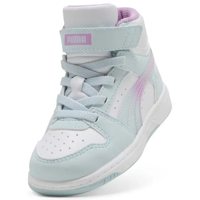 Puma Rebound V6 Mid Faded Glow Aqua Glow-Mauve Glow-White 408374-01 - 27 3