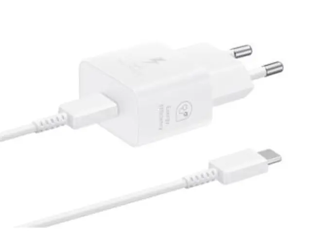 EP-T2510EWE + EP-DN980BWE Samsung USB-C 25W Travel Charger + USB-C Data Cable White (OOB Bulk)