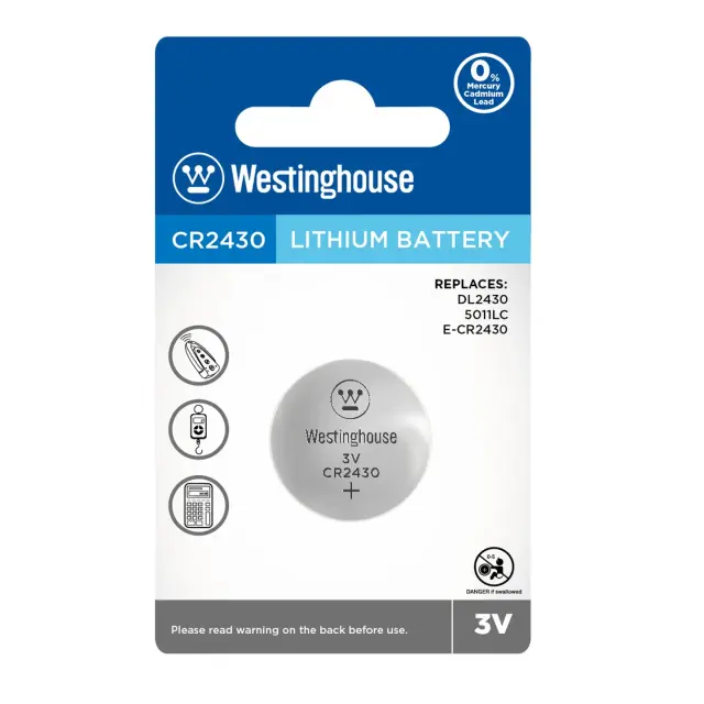 08895540-01592 | CR2430-BP1 | Button Cell - Lithium - 3V - Blister 1pc