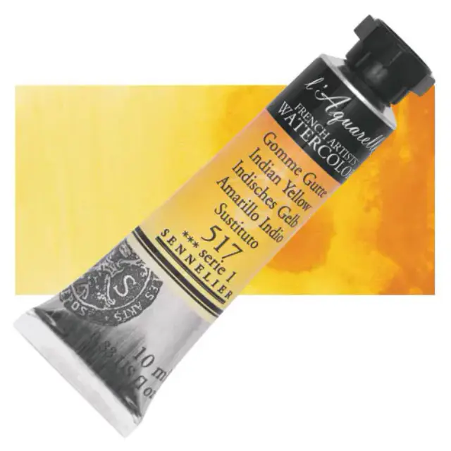 Χρώμα Ακουαρέλας Sennelier l Aquarelle Σωληνάριο 10ml - 517 Indian Yellow