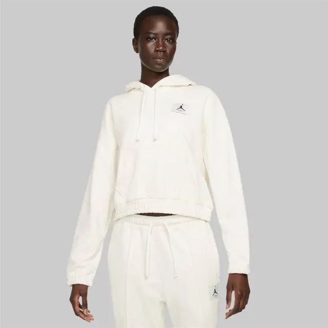 Jordan Women's Essentials Fleece Hoodie (DD6998-121) - Μπέζ