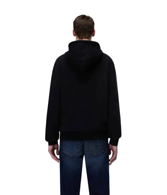 Napapijri - Ανδρική Ζακέτα Balis Full Zip με Φερμουάρ και Κουκούλα Regular Fit NP0A4HHV-041 Mαύρο 2