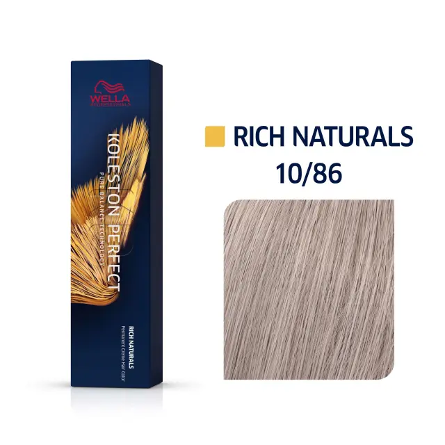 Wella Professionals Koleston Perfect Me+ Rich Natuals 60ml | Απόχρωση 10/86 Κατάξανθο Περλέ Βιολέ 2