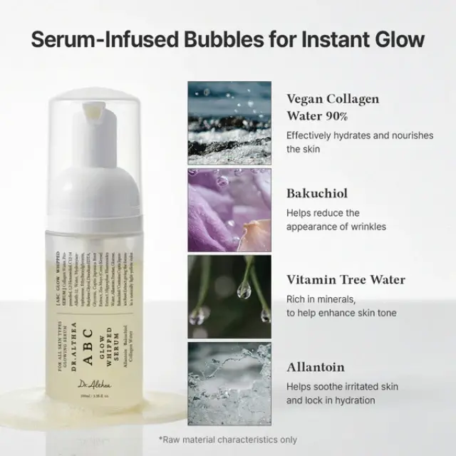 Dr. Althea ABC Glow Whipped Serum ABC Glow Whipped Serum Ενυδατικός Ορός Foam-to-Water με Κολλαγόνο + Bakuchiol 100 ml 3