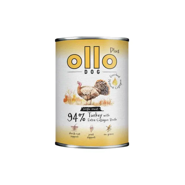 OLLO Plus Collagen Mono Turkey - wet dog food - 800g