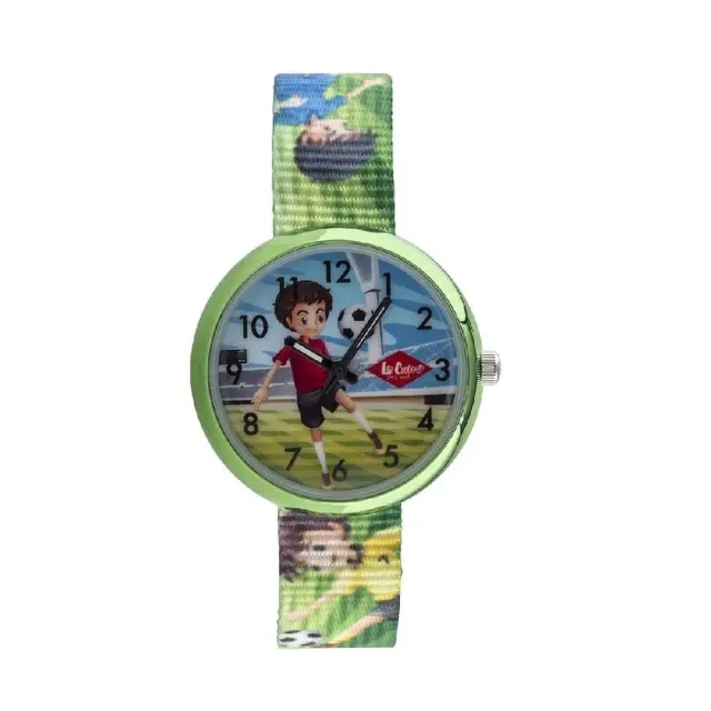 Lee Cooper Kids Watch Green Fabric Strap LC.K.3.677