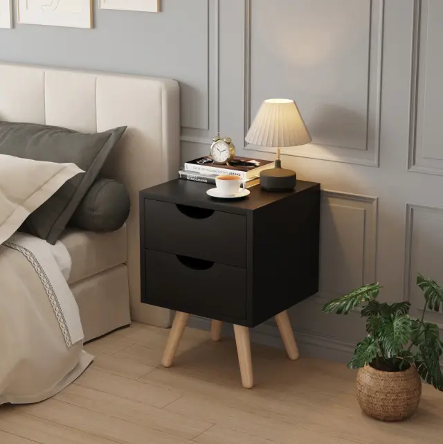 ΚΟΜΟΔΙΝΟ FB92472.02 ΜΕΛΑΜΙΝΗ-2 ΣΥΡΤΑΡΙΑ-WENGE 29,5x29,5x45Υεκ 3