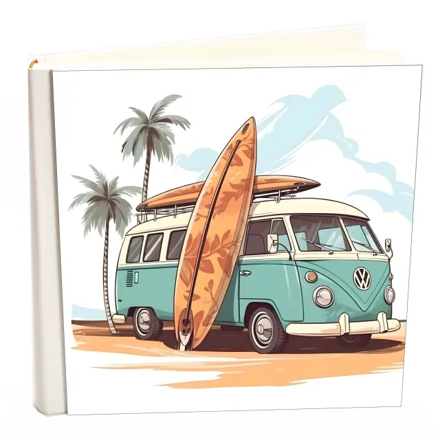 Άλμπουμ my album VAN CAMPER boho style με ριζόχαρτο 35x35cm και κουτί άλμπουμ