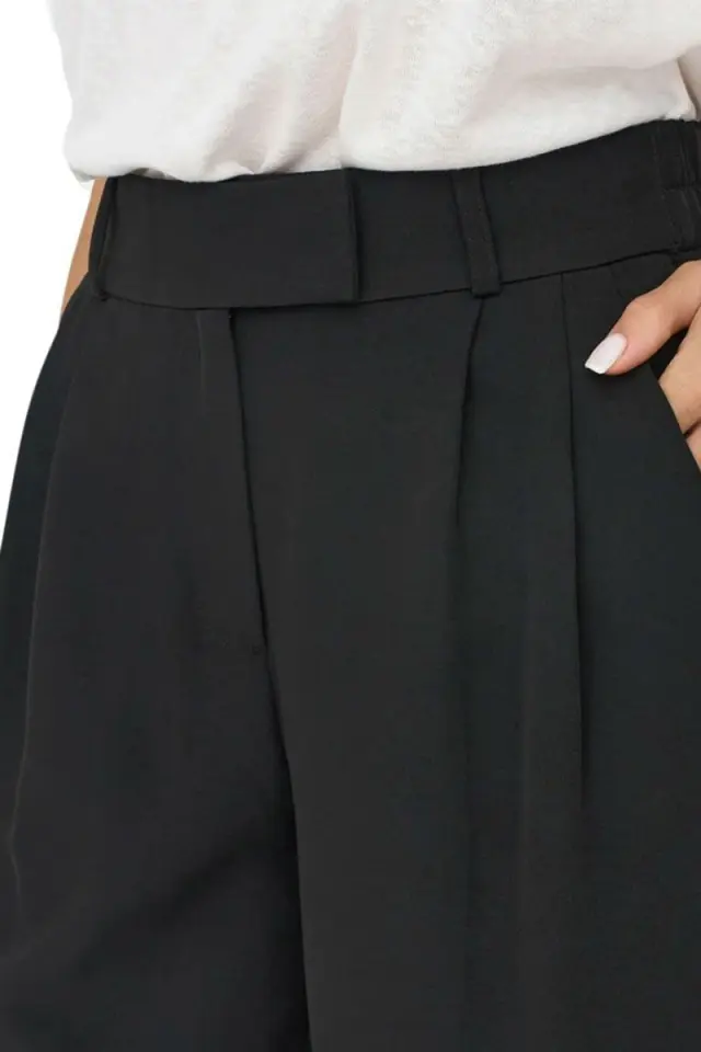 ONLY ΥΦΑΣΜΑΤΙΝΟ ΠΑΝΤΕΛΟΝΙ STRAIGHT FIT Μαύρο 2