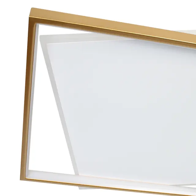 Φωτιστικό οροφής LED 68W 50x46x5 εκ. χρυσό με controller - GLOBOBOX 2