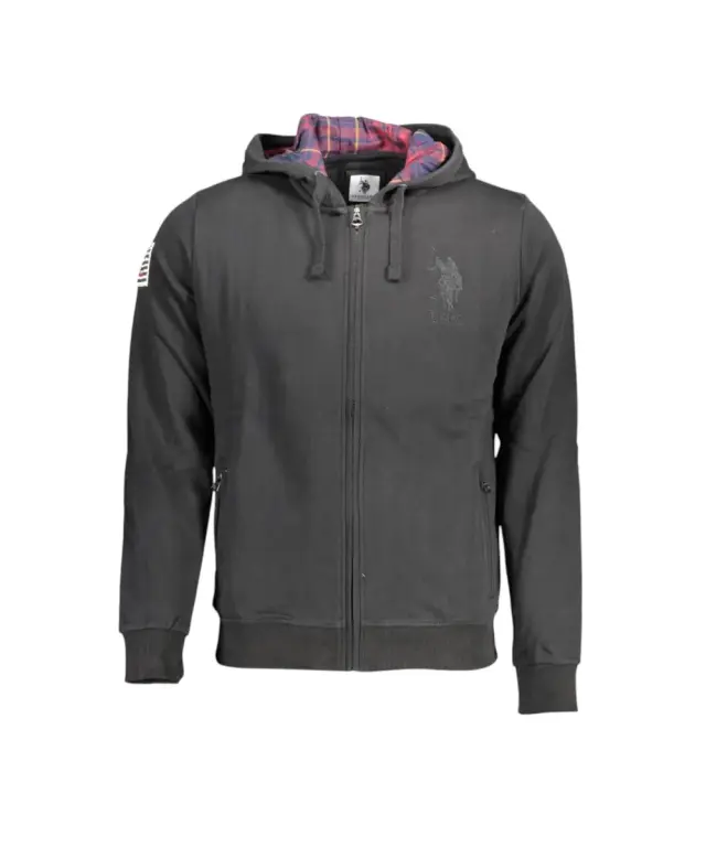 U.S. Polo Assn. - Ανδρική Φούτερ Ζακέτα με Κουκούλα και Τσέπες 63028-53223-199 Μαύρο - XL 3