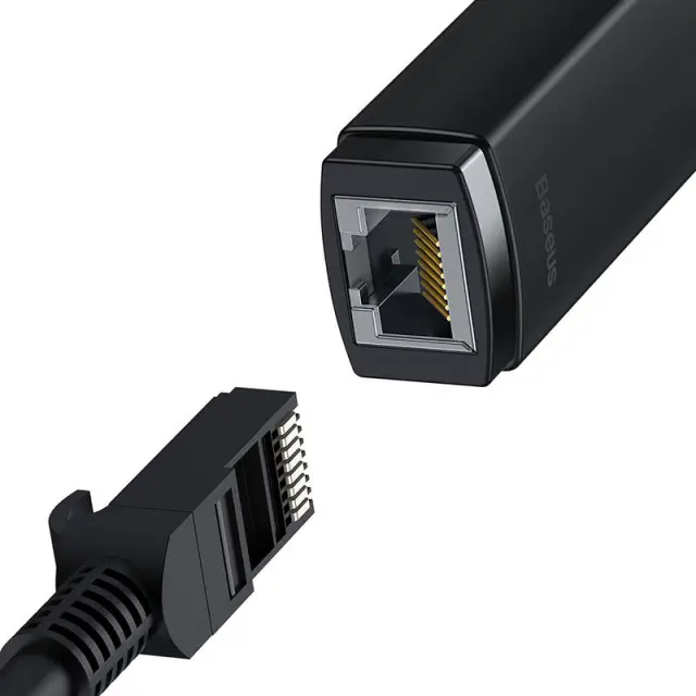 Baseus Αντάπτορας Δικτύου Lite Series USB-C σε RJ45 (Μαύρο)WKQX000301 3
