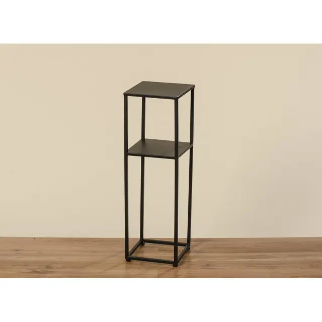 Σετ 3 Τραπεζάκια Μαύρο Μέταλλο 23-90x23-26x70-100cm 2