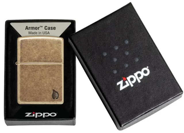 ZIPPO Αναπτήρας - Armor® Antique Brass Flame (46400) 3