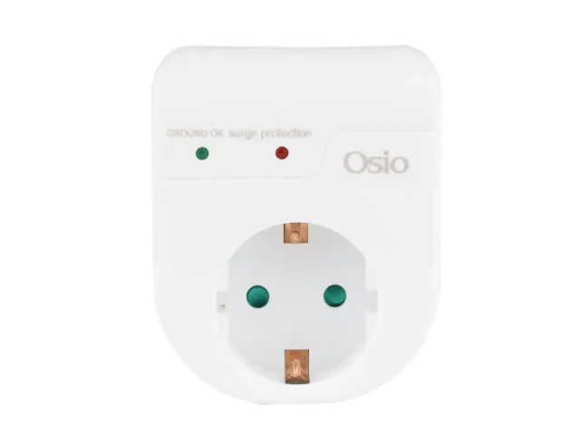 Μονόπριζο Ασφαλείας Osio OPS-2001 - 1x Schuko - Προστασία Υπέρτασης - ΛευκόOPS-2001