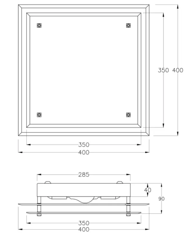 Maggie 2957-65 φωτιστικό οροφής 40×40 Άσπρο 2