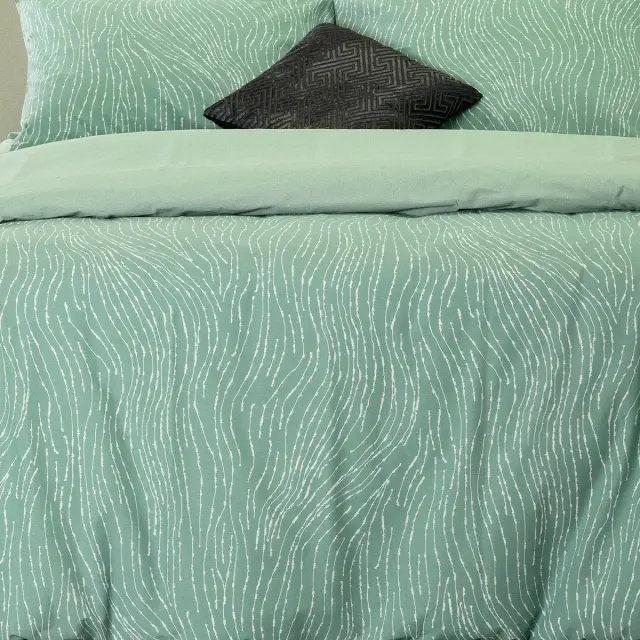 Παπλωματοθήκη 225x245 Υπέρδιπλη Casual Line Melinen Brooke Aqua 50% Βαμβάκι-50% Πολυέστερ 2
