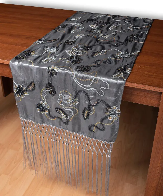 Σατέν τραβέρσα A11 (50cm x 210cm) γκρί - -