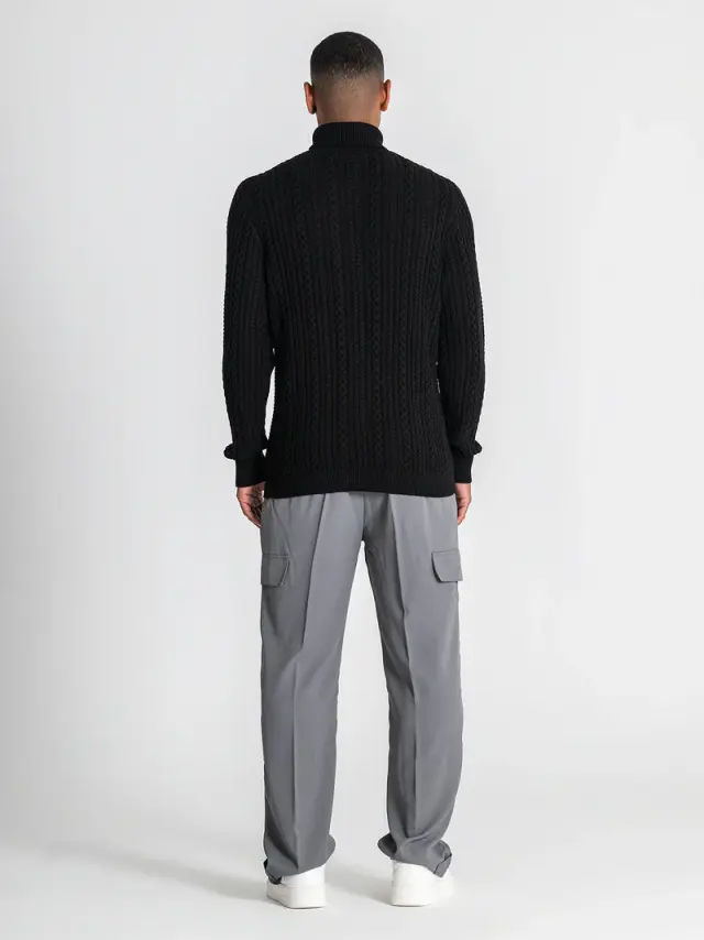 Gianni Kavanagh Ανδρικό CORE Πλεκτό Ζιβάγκο – Black - XL 3