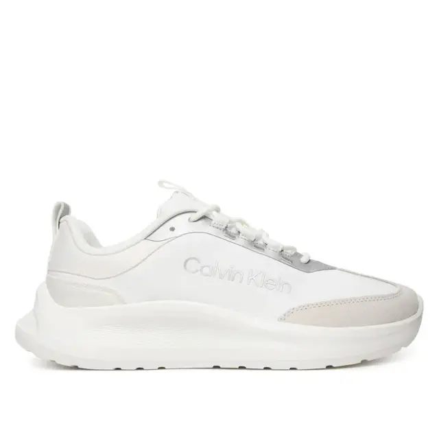 Γυναικεία Sneakers Calvin Klein Light Eva Runner HW0HW03149-05Y Λευκό Ασημί Άσπρο - 36