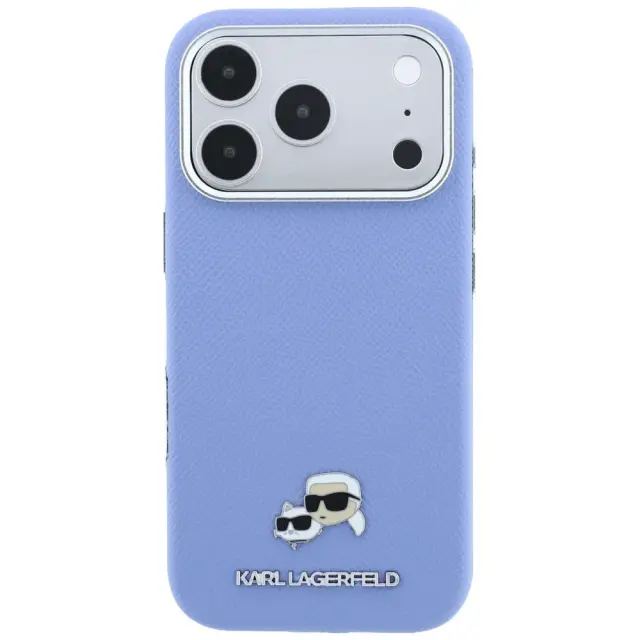Karl Lagerfeld® Semi Wrap K&CH Heads MagSafe Θήκη για iPhone 17 Pro Max/18 Pro Max- Blue. 3