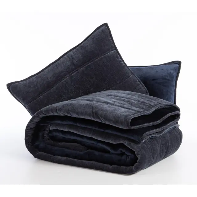 Κουβερτοπάπλωμα Υπέρδιπλο Nef-Nef Vania Blue/Black 240x220 3