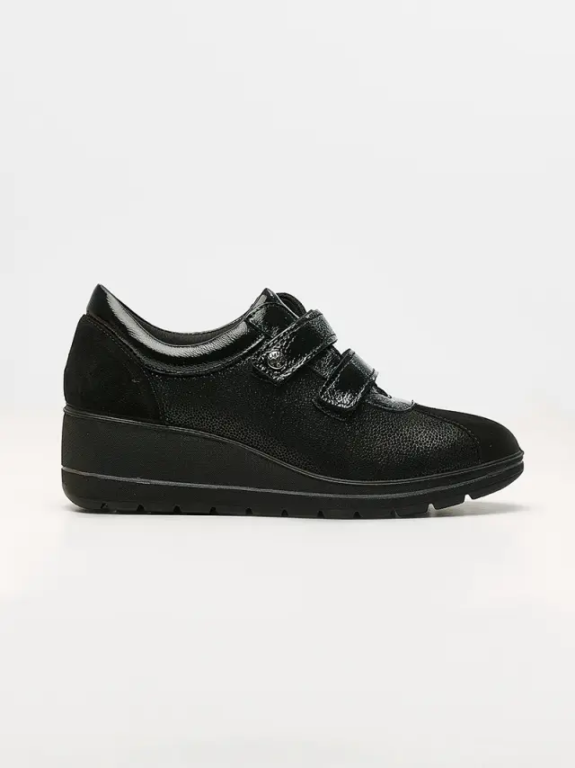 Imac Sneakers Γυναικείο ύφασμα/δέρμα Nubuck Μαύρο IMA/655750 SINT.P/NERO 3