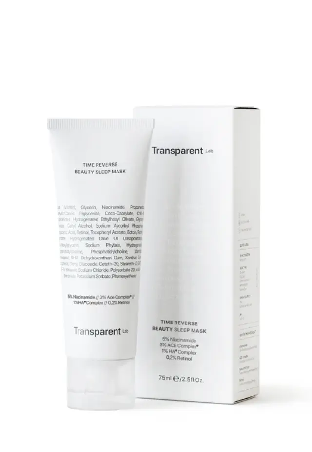 Niche Beauty Lab - Transparent Lab - Time Reverse Beauty Sleep Mask - Slow-aging Overnight Mask - 75ml