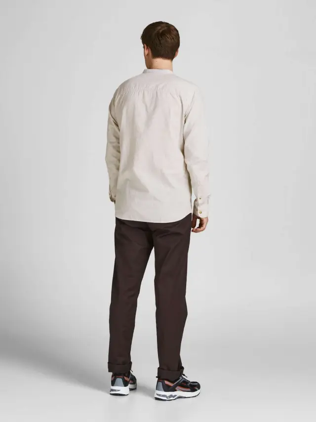 JJESUMMER BAND SHIRT L/S S22 NOOS Crockery 2