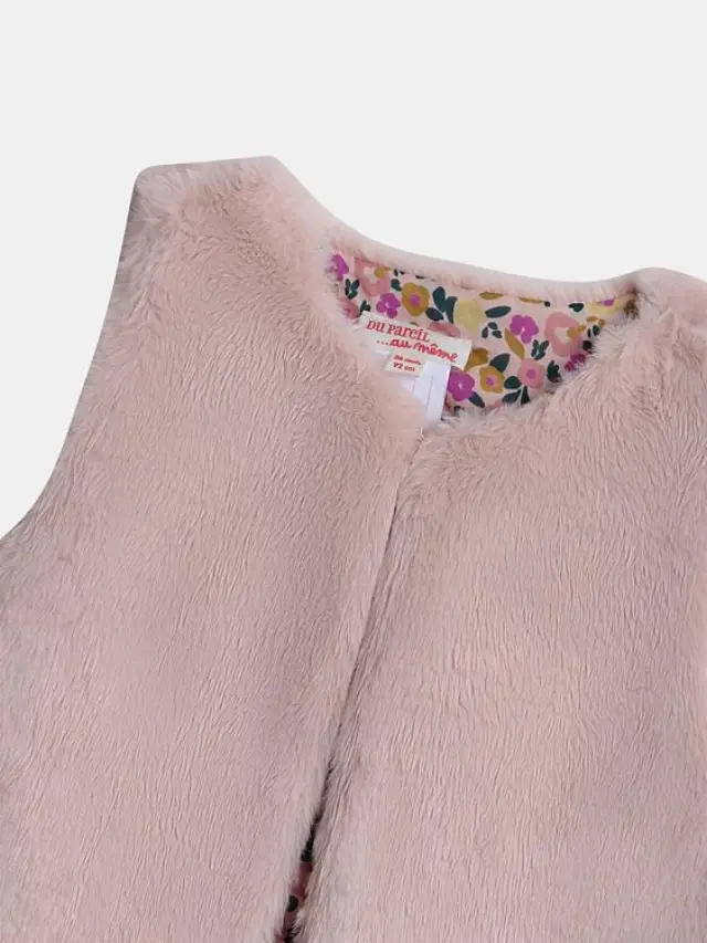 Βρεφικό Γιλέκο για Κορίτσια Pink Furry ΡΟΖ 2