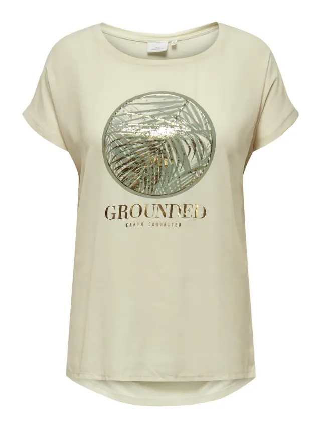 T-shirt με τύπωμα - Μπεζ - S