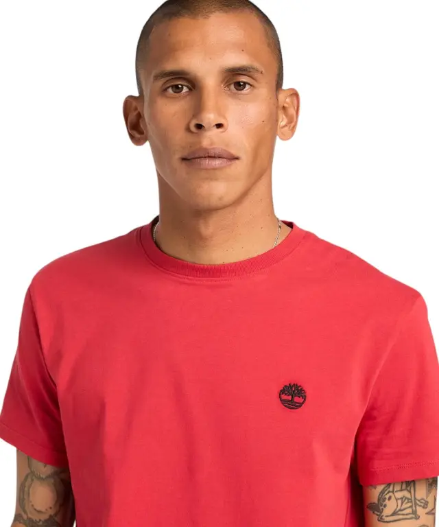 Timberland - Ανδρικό T-shirt SS Dunstan River Jersey Crew Tee Slim Fit TB0A2BPR-N96 Κόκκινο - L 3