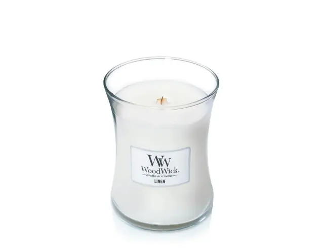 Αρωματικό Κερί WoodWick με διάρκεια καύσης έως 68 ώρες και άρωμα Linen 92135E