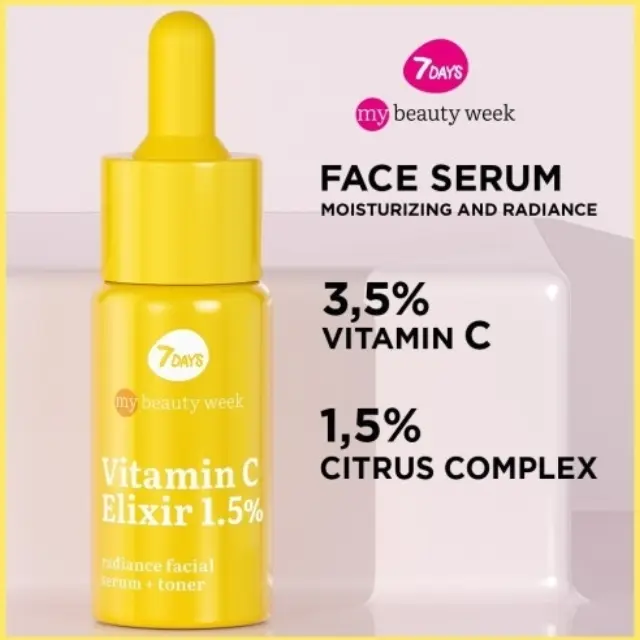 7DAYS MB Vitamin C Elixir 1,5% Radiance Serum Ορός Προσώπου για Λάμψη, 20ml 3