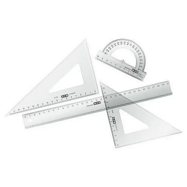 Χάρακες Γεωμετρίας Σετ 30cm 4 τεμάχια