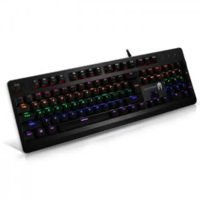 Ενσύρματο μηχανικό gaming πληκτρολόγιο, με backlight RGB LED φωτισμό 6 χρωμάτων και επιφάνεια από αλουμίνιο σε μαύρο χρώμα. 2