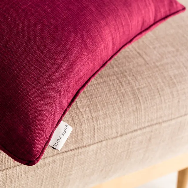 Μαξιλαροθήκη 43x43 GOFIS HOME Chrome Red Leather 2